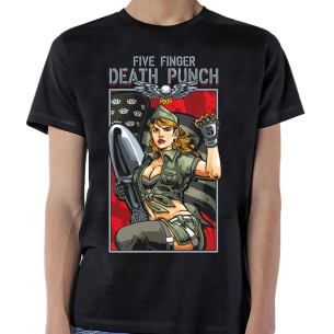 Five Finger Death Punch - Patriotic Lady T-Shirt