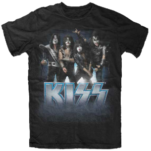 Kiss: Blue Logo Pose T-Shirt