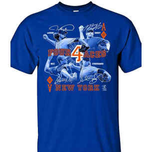 NY Mets: 4 Aces T-Shirt