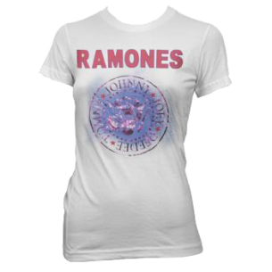 Ramones: Pink Foil Seal Girlie Tee