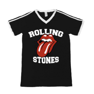 Rolling Stones: Black Athletic Soccer Tee